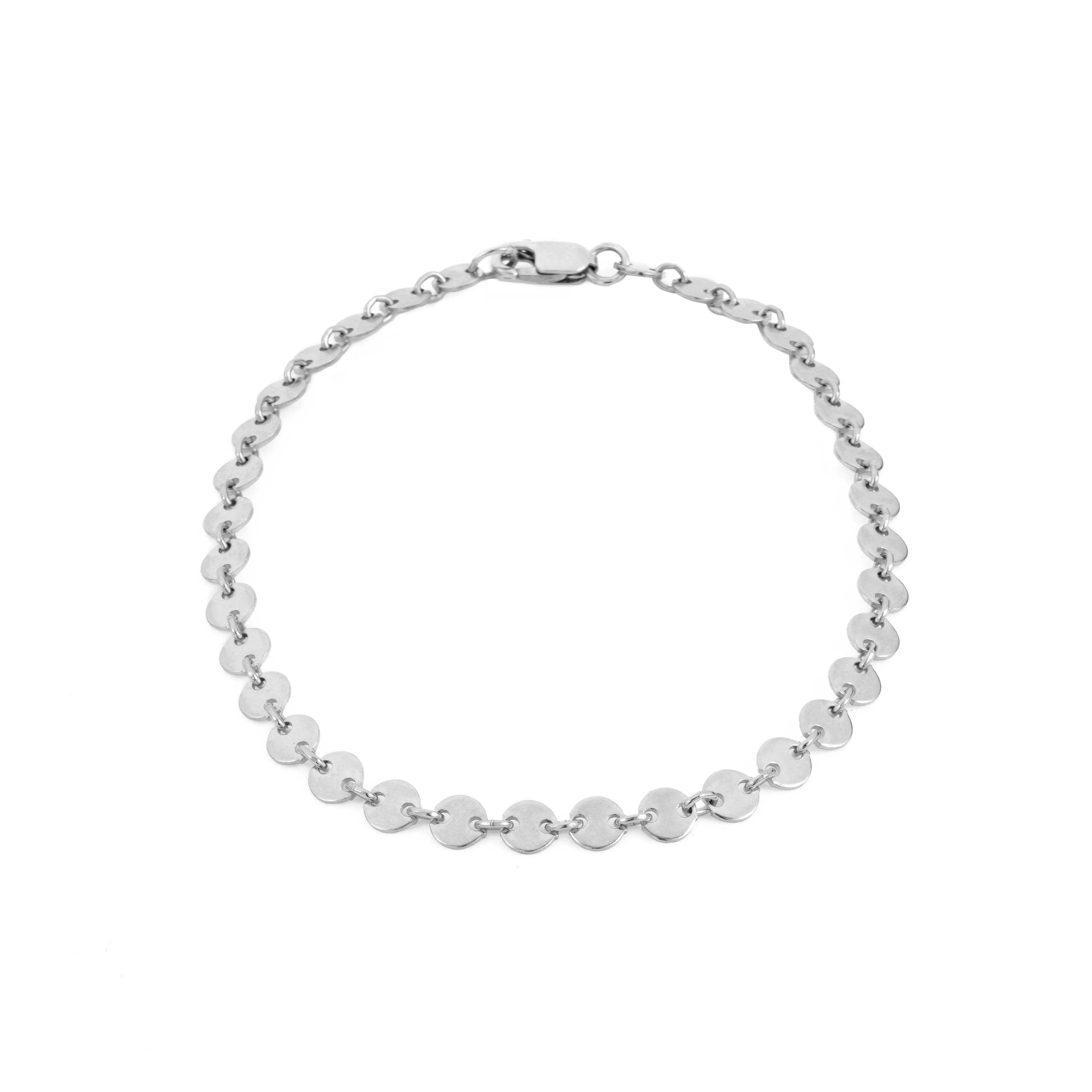 Disc Chain Bracelet - Sterling Silver