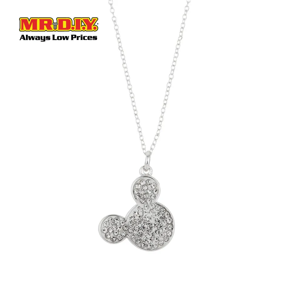 Disney Mickey Mouse Necklace Sparkling Silver Cute Pendant Jewelry JOJO22052204