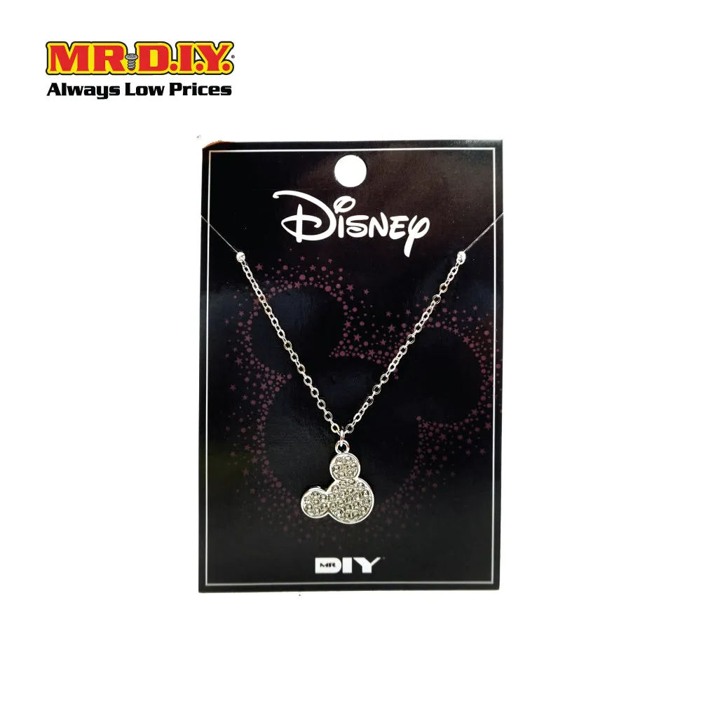 Disney Mickey Mouse Necklace Sparkling Silver Cute Pendant Jewelry JOJO22052204