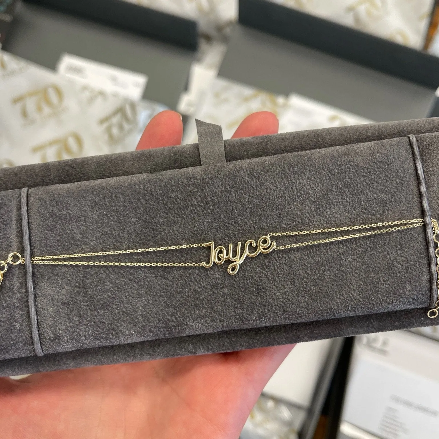 Double Chain Wire Name Bracelet