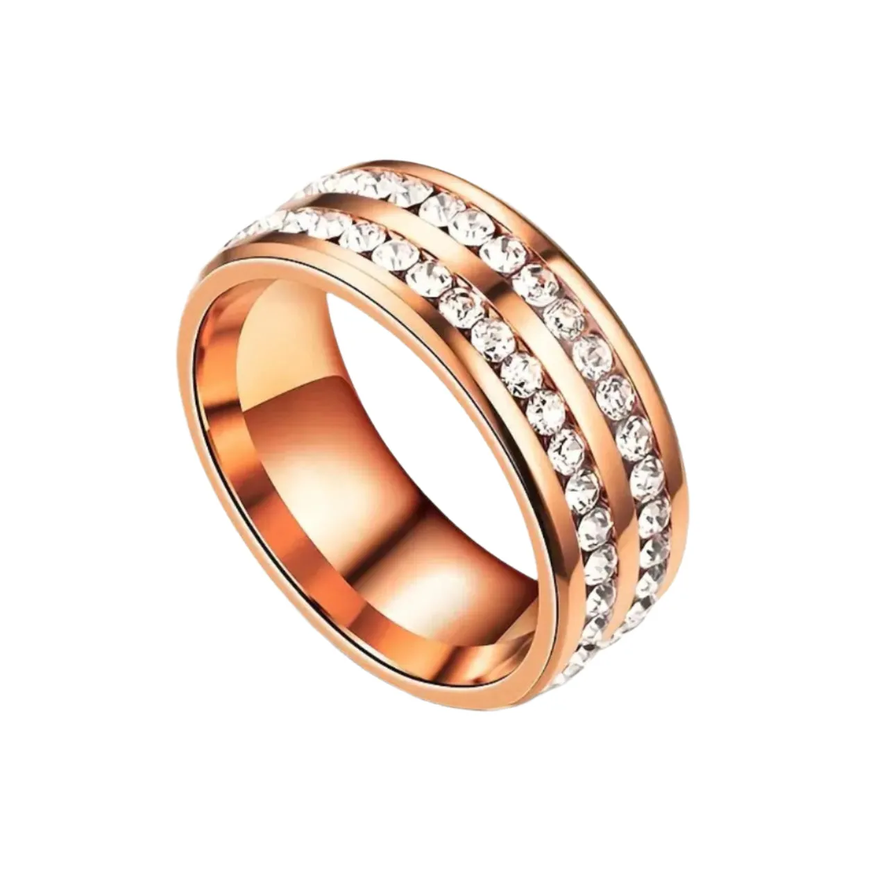 Double Row Rhinestone Ring