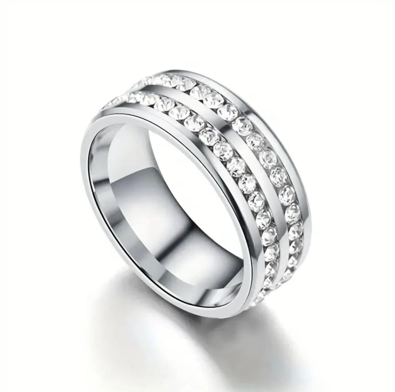 Double Row Rhinestone Ring