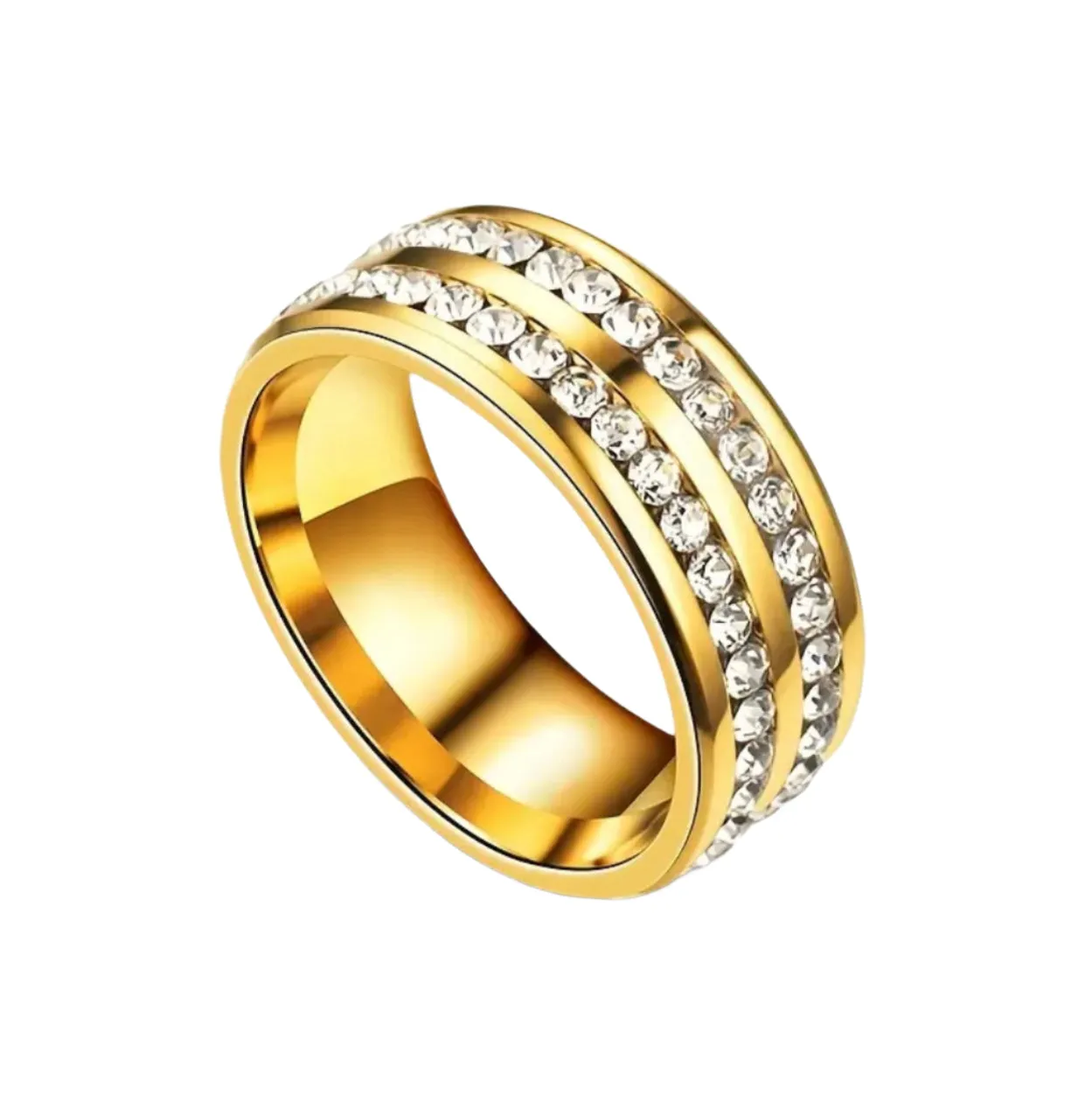 Double Row Rhinestone Ring