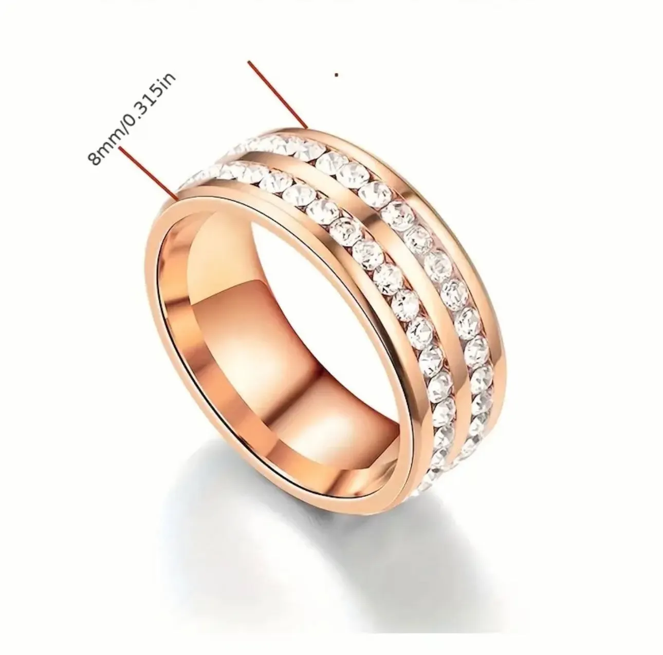 Double Row Rhinestone Ring