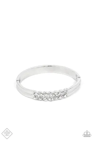 Doubled Down Dazzle White Paparazzi Bracelet
