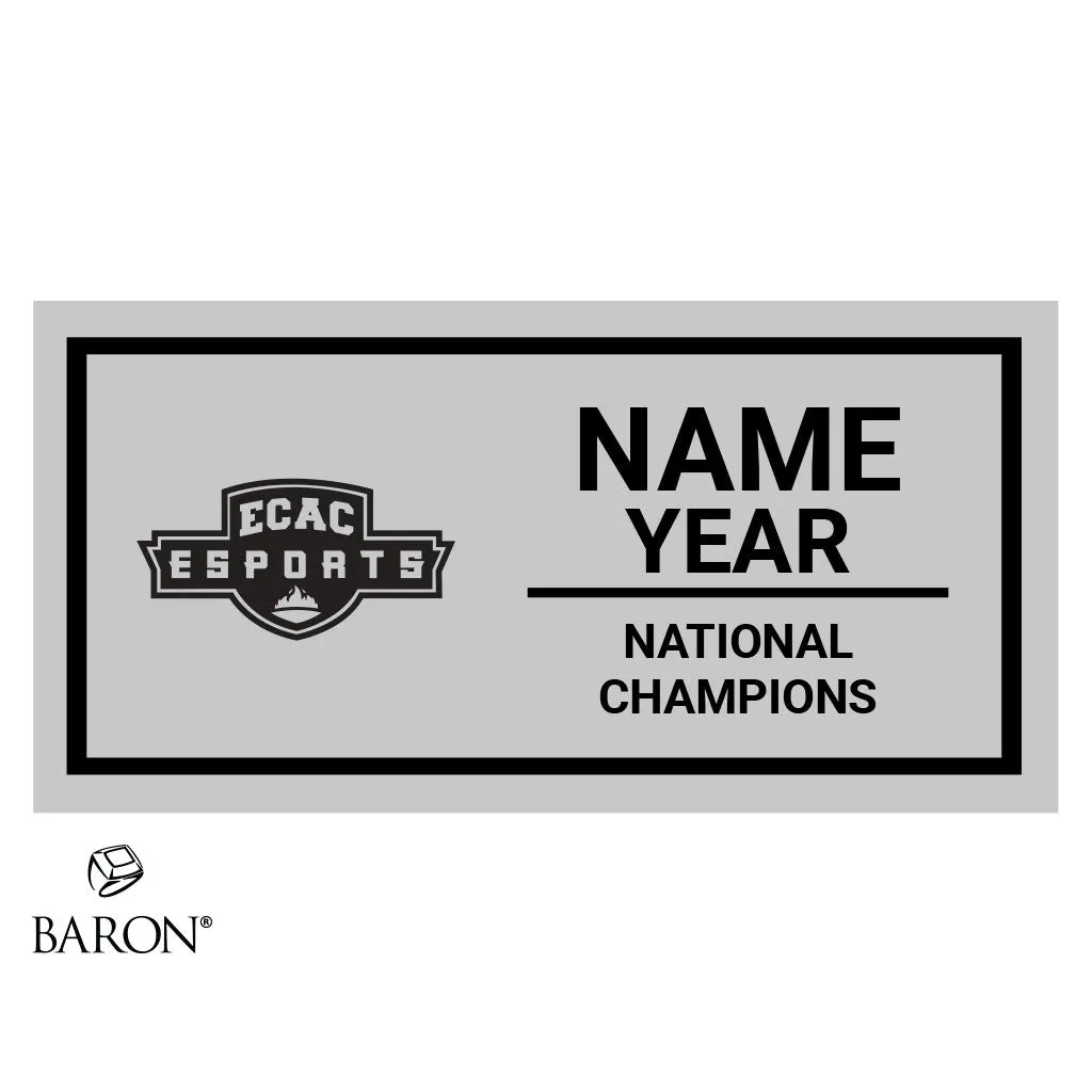 ECAC National Champions Esports Championship Black Standard Window Ring Box