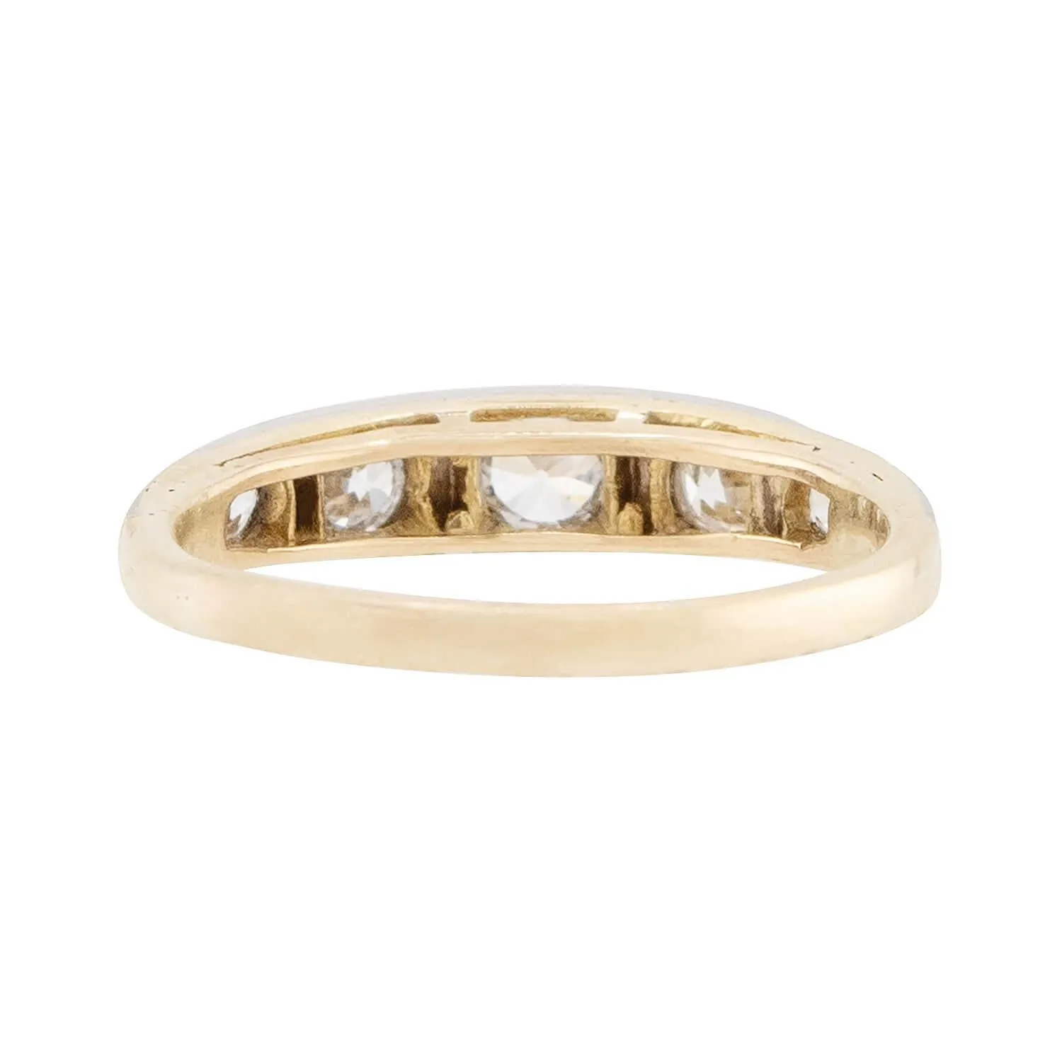 Edwardian 18k & Platinum Diamond Five Stone Ring