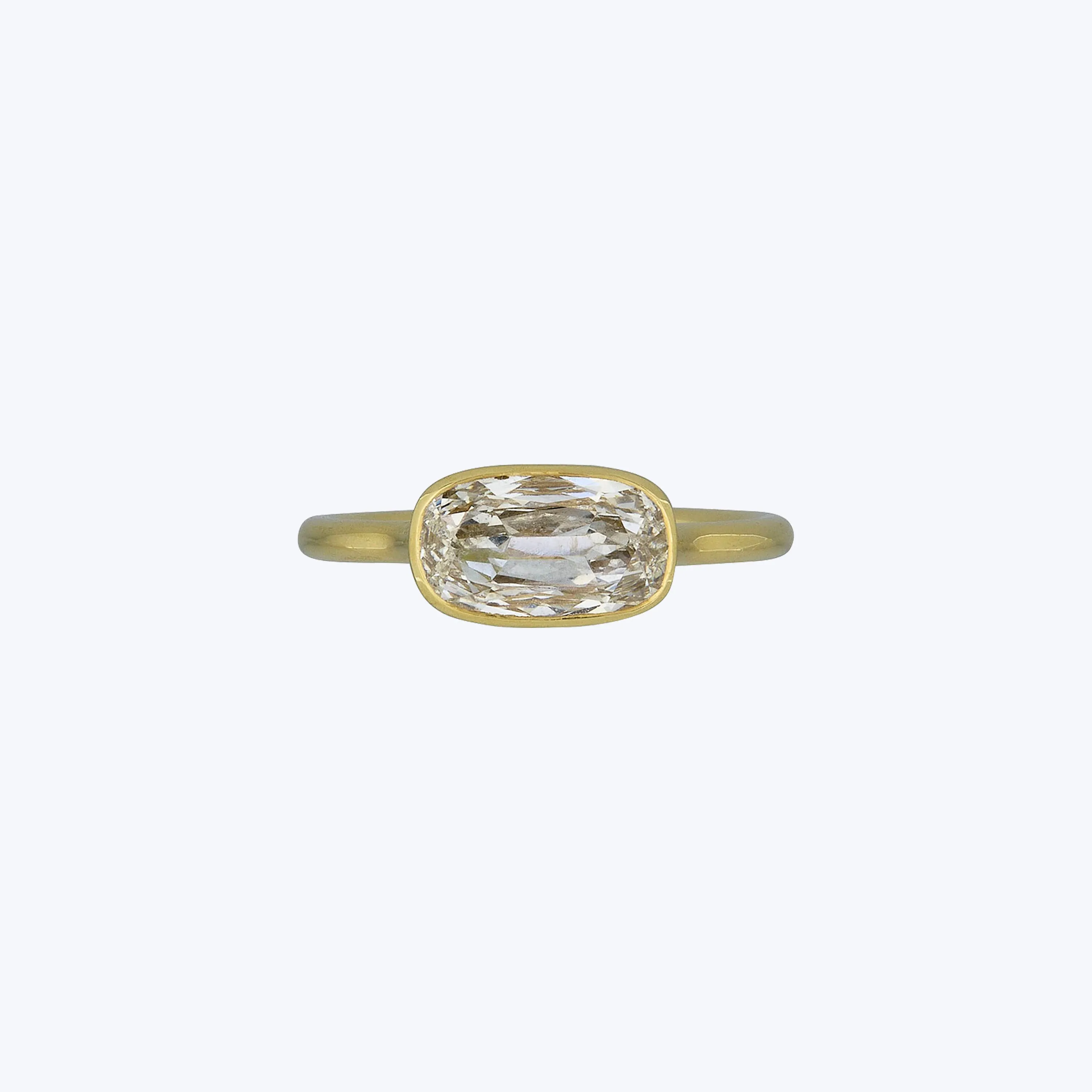 Elongated Cushion Cut East-West Solitaire