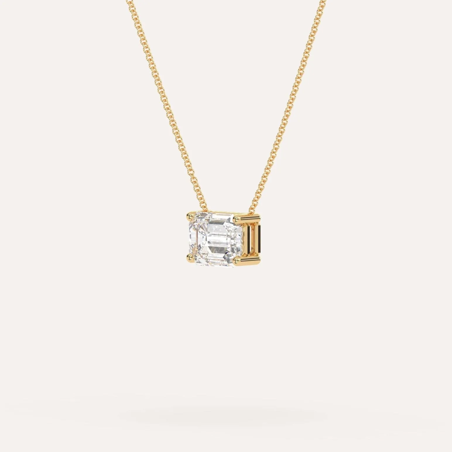 Emerald Floating Diamond Necklace Setting