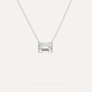 Emerald Floating Diamond Necklace Setting