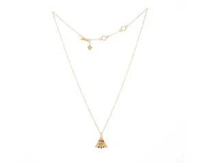 ENHANCER TRANGULE WITH PURPLE NECKLACE