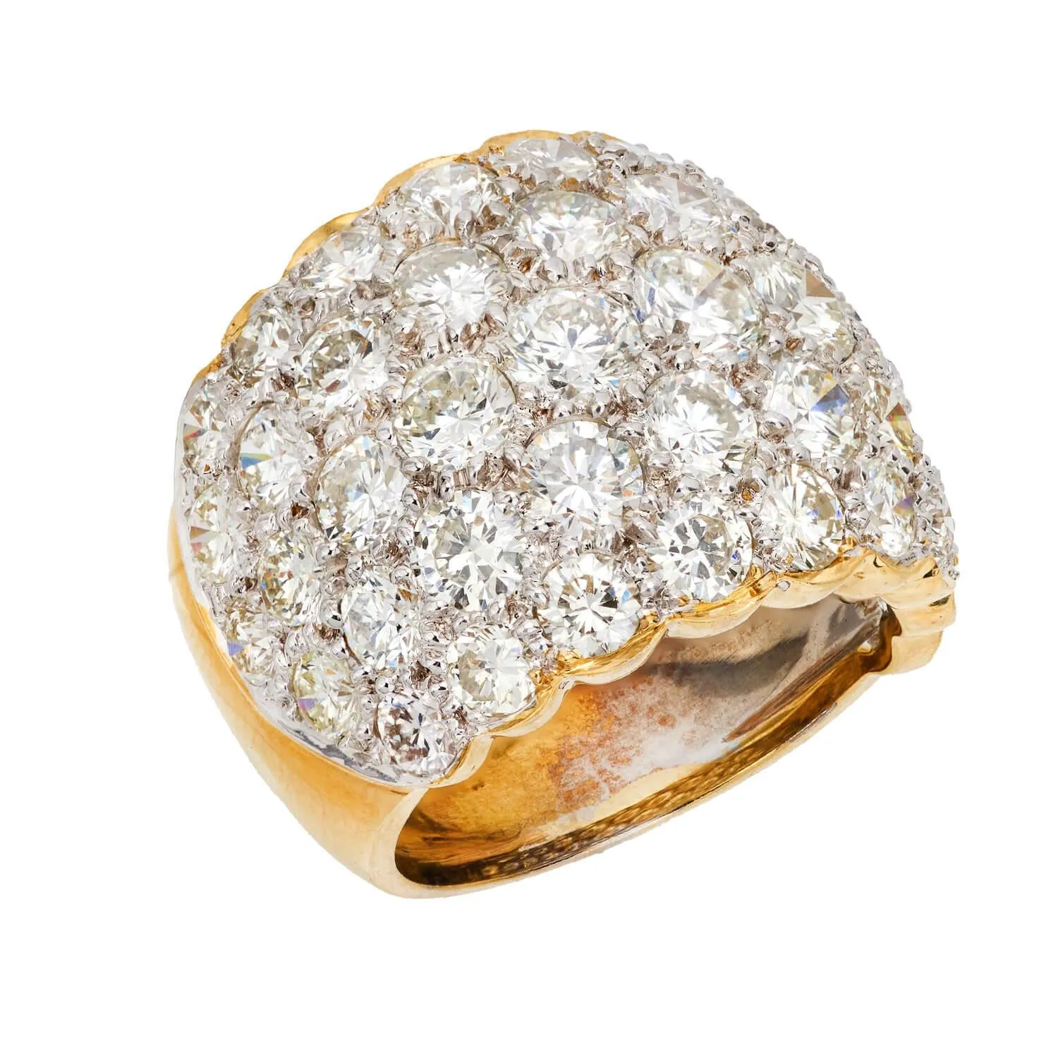 Estate 18k 7.50ctw Huge Diamond Cigar Band