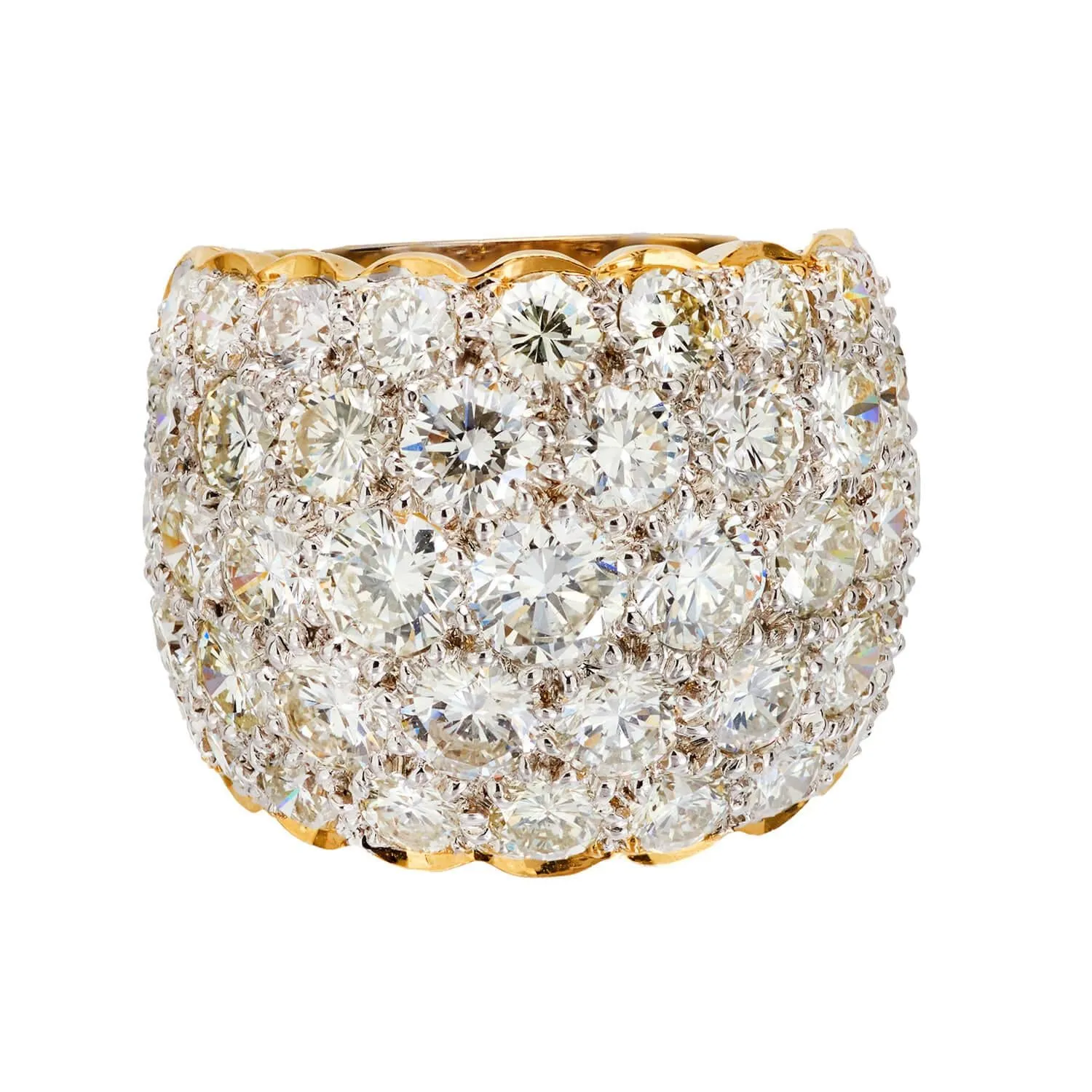 Estate 18k 7.50ctw Huge Diamond Cigar Band