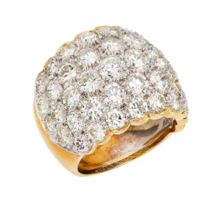 Estate 18k 7.50ctw Huge Diamond Cigar Band