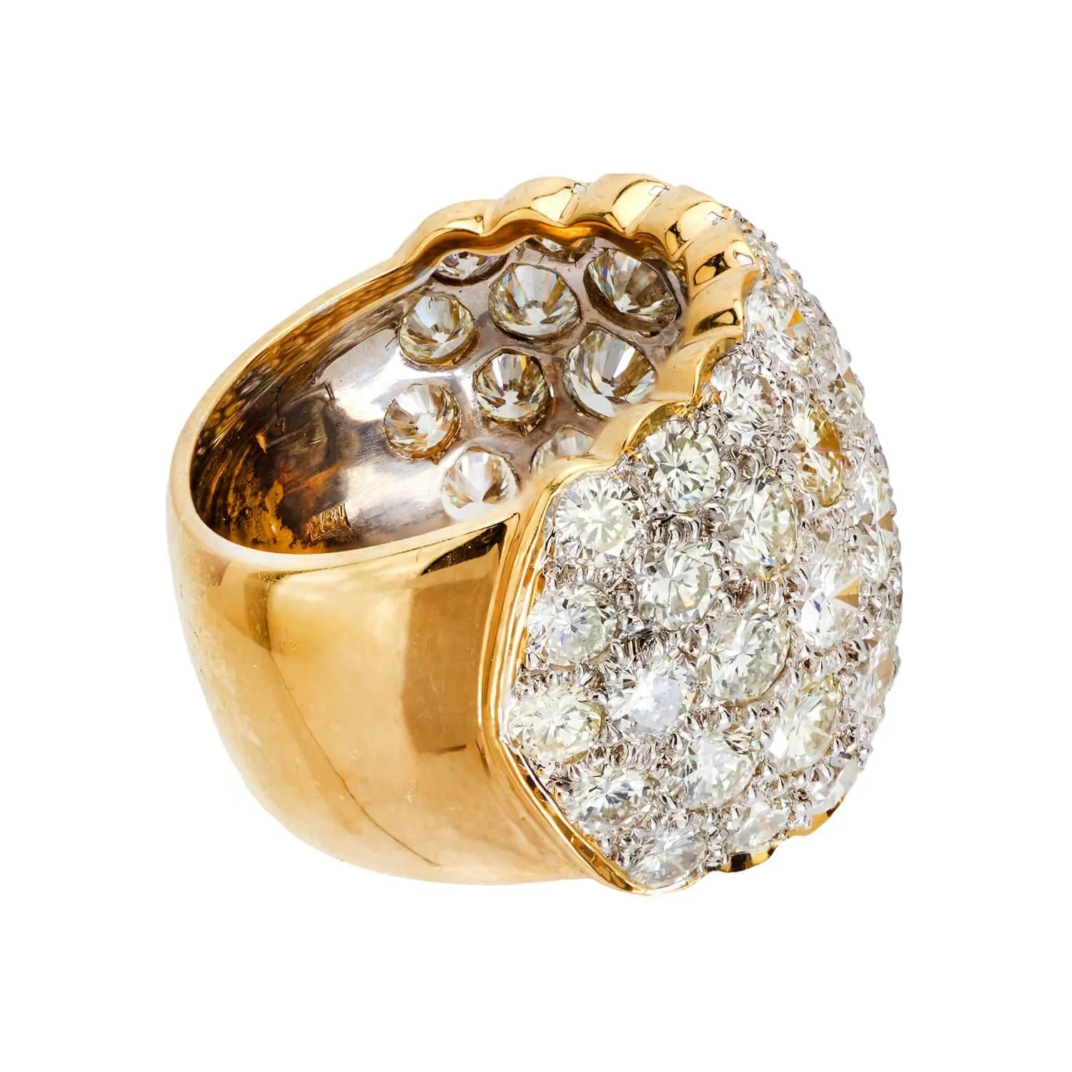 Estate 18k 7.50ctw Huge Diamond Cigar Band