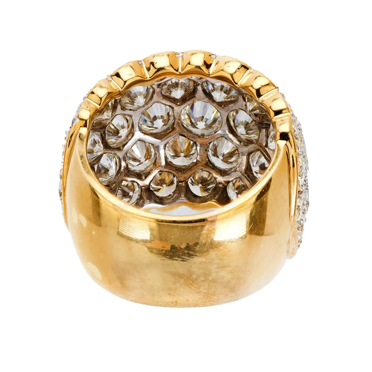 Estate 18k 7.50ctw Huge Diamond Cigar Band