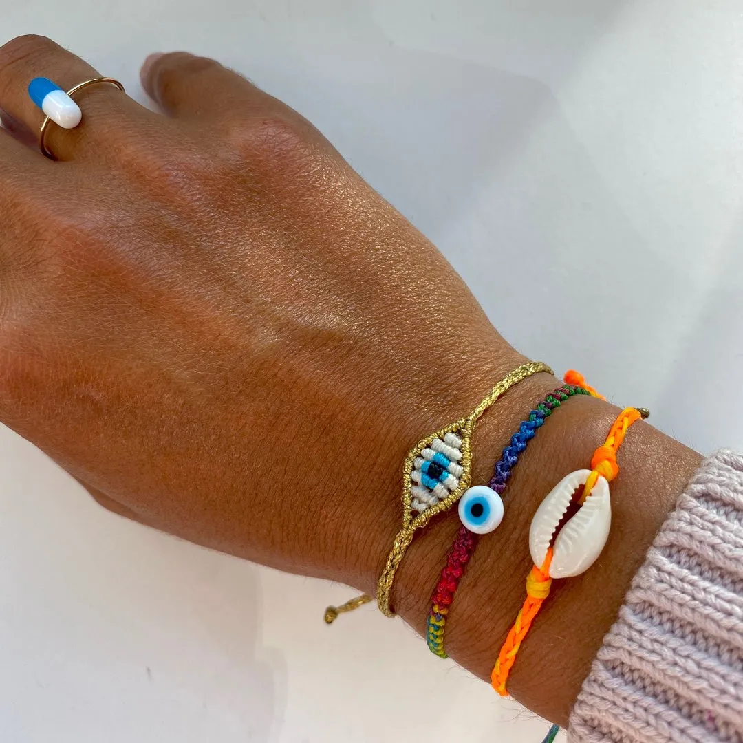 Evil Eye Braided Bead Bracelet