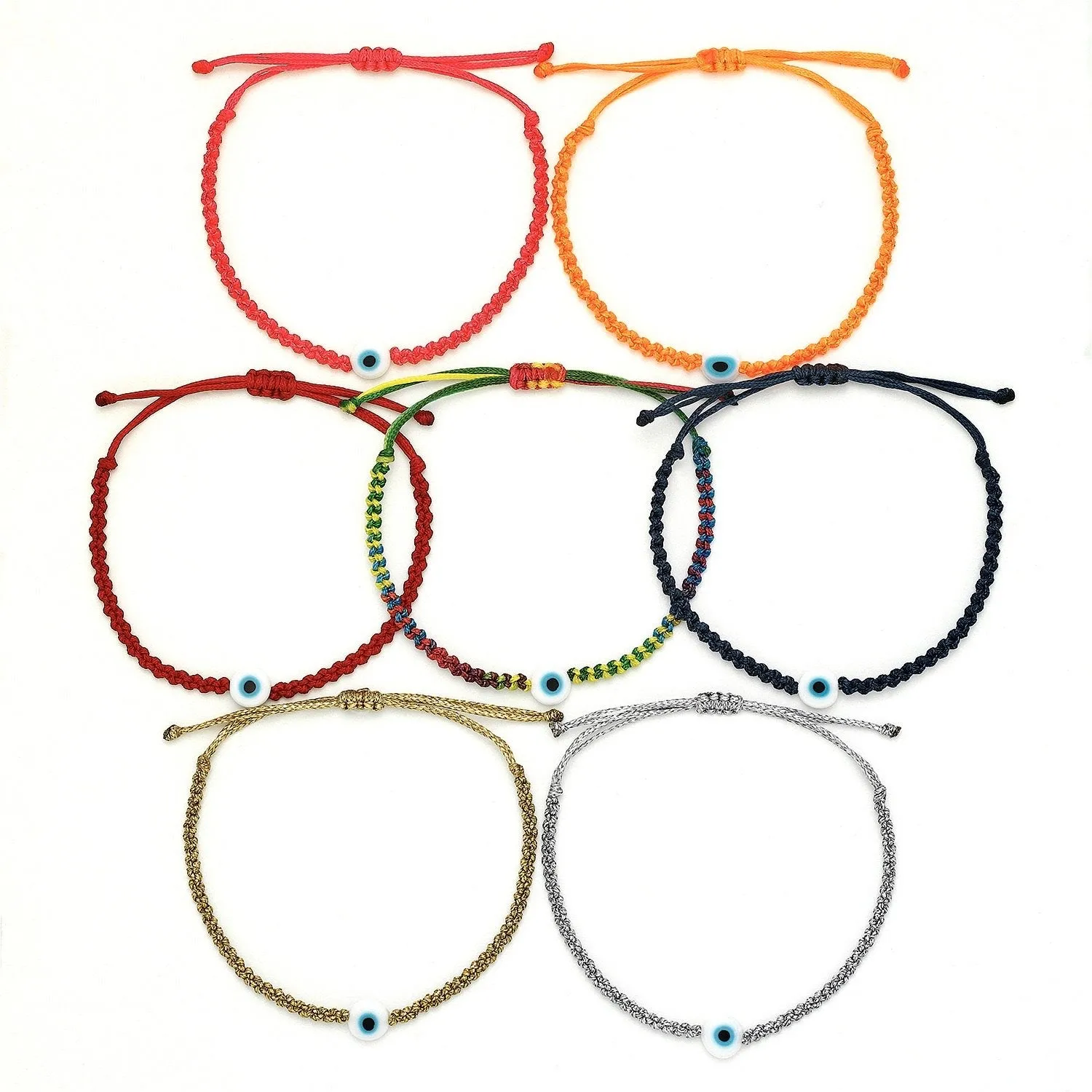 Evil Eye Braided Bead Bracelet