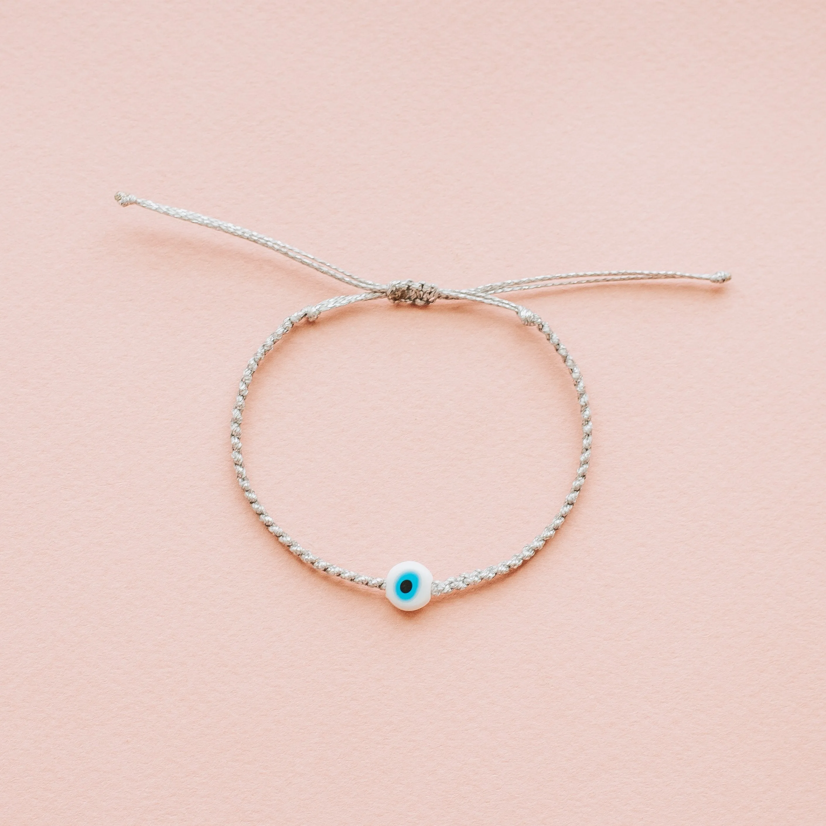 Evil Eye Braided Bead Bracelet