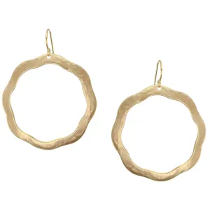 Extra Large Petal Ring Wire Earrings