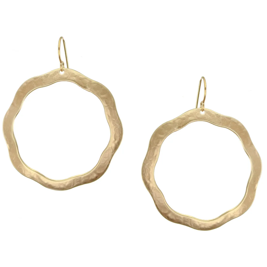 Extra Large Petal Ring Wire Earrings