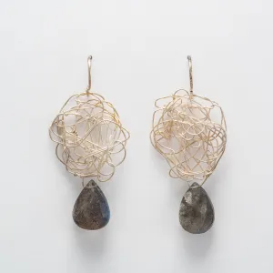 Faceted Labradorite Drops