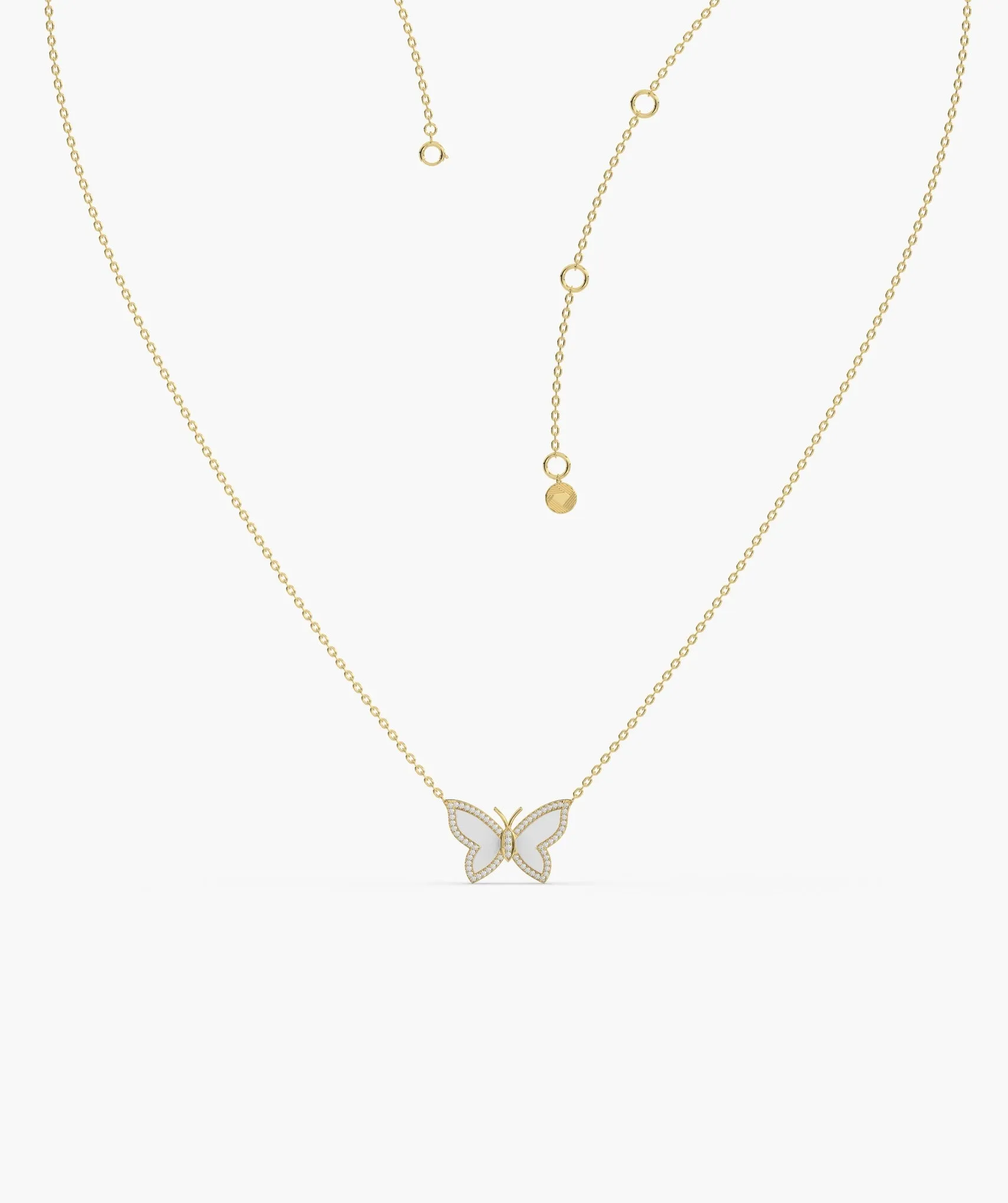 Fancy Butterfly Gold Necklace