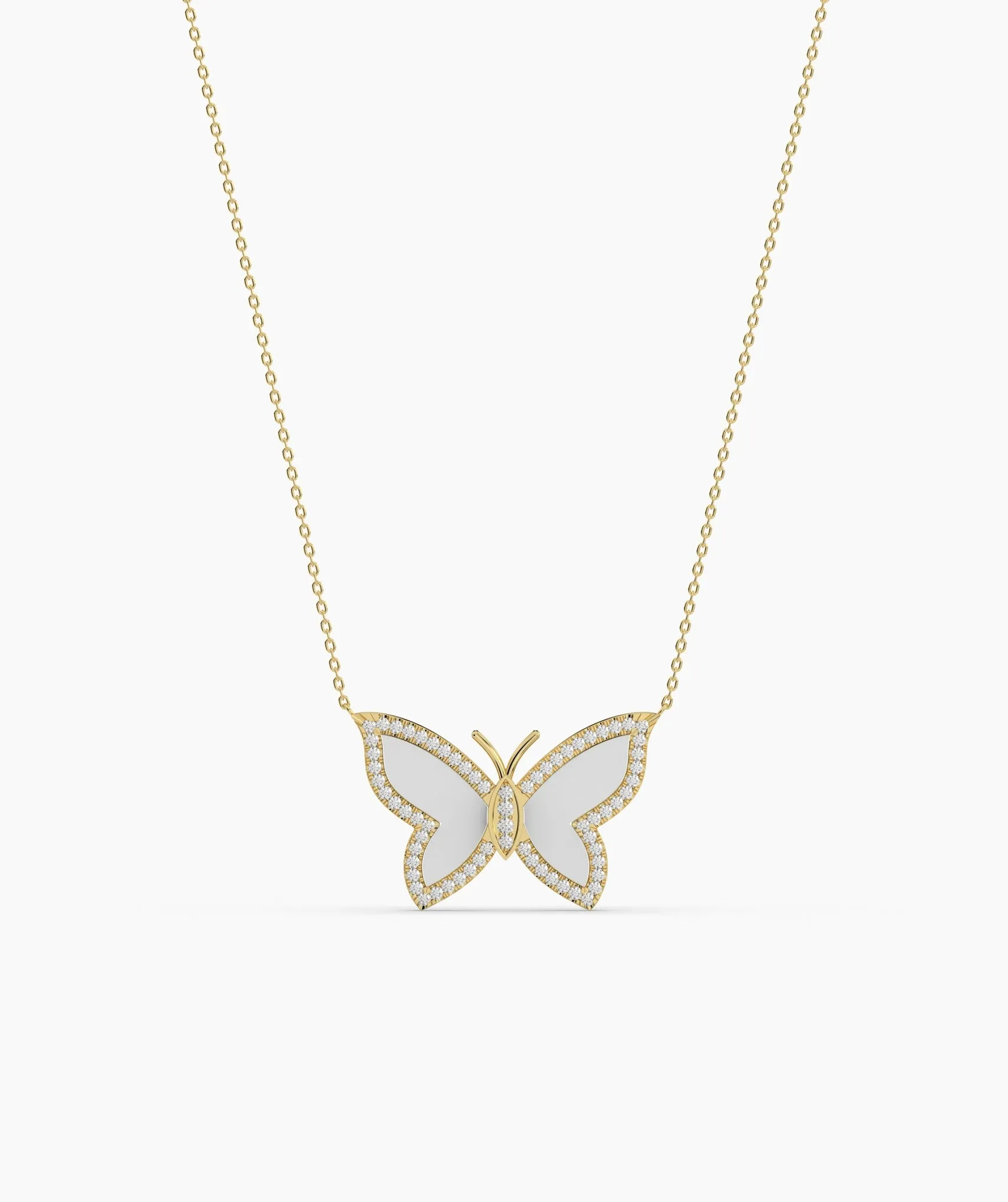 Fancy Butterfly Gold Necklace