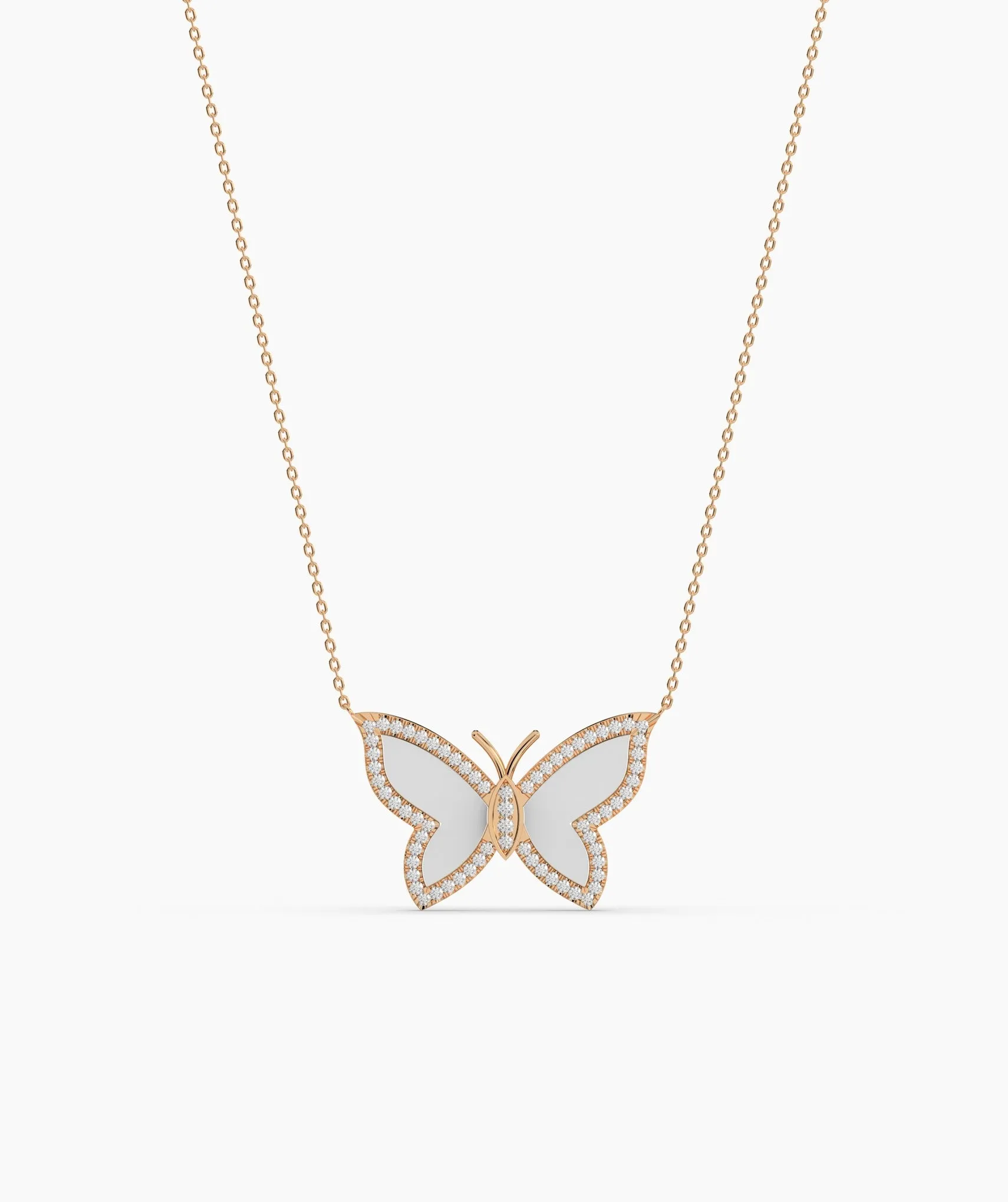 Fancy Butterfly Gold Necklace