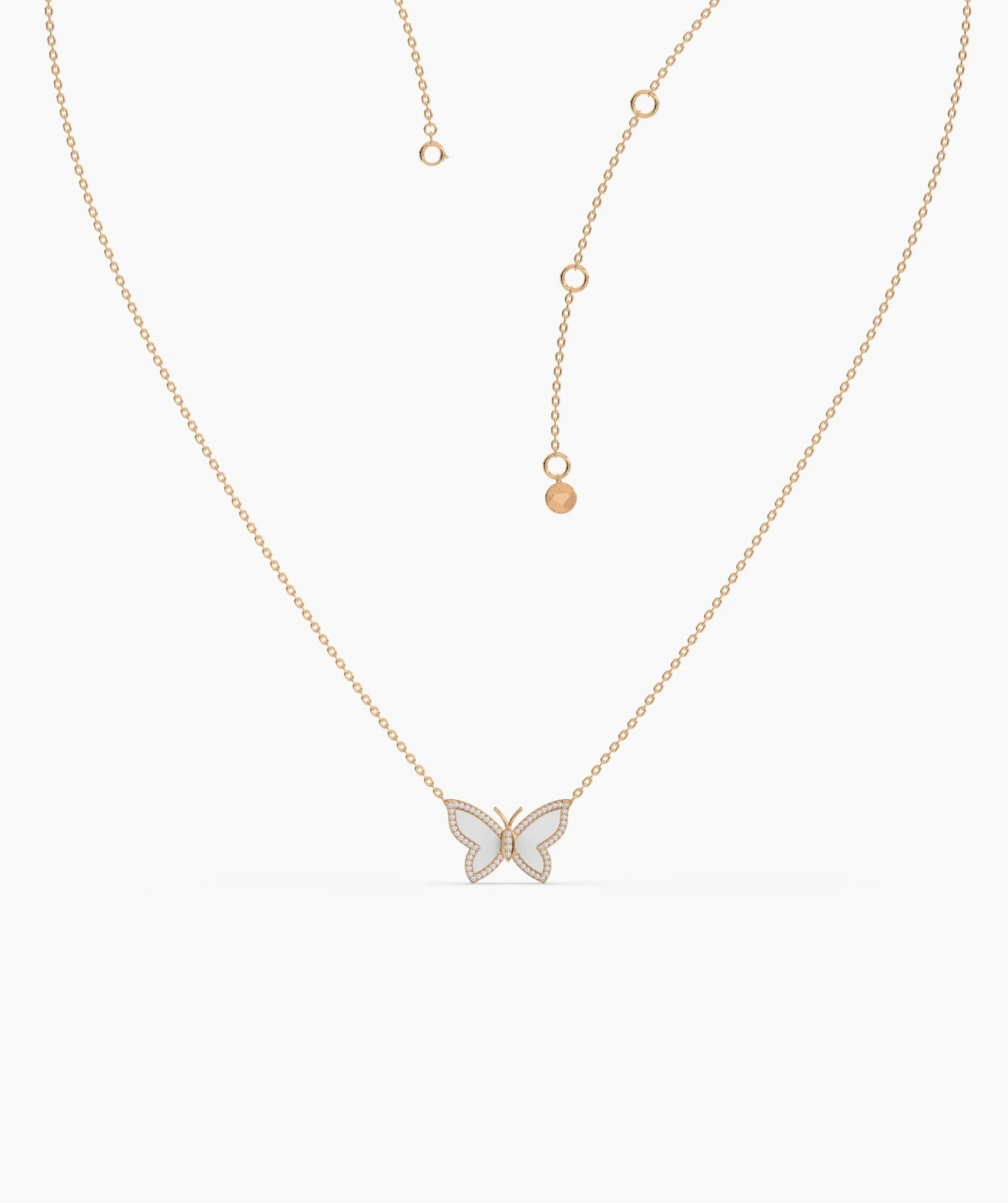 Fancy Butterfly Gold Necklace