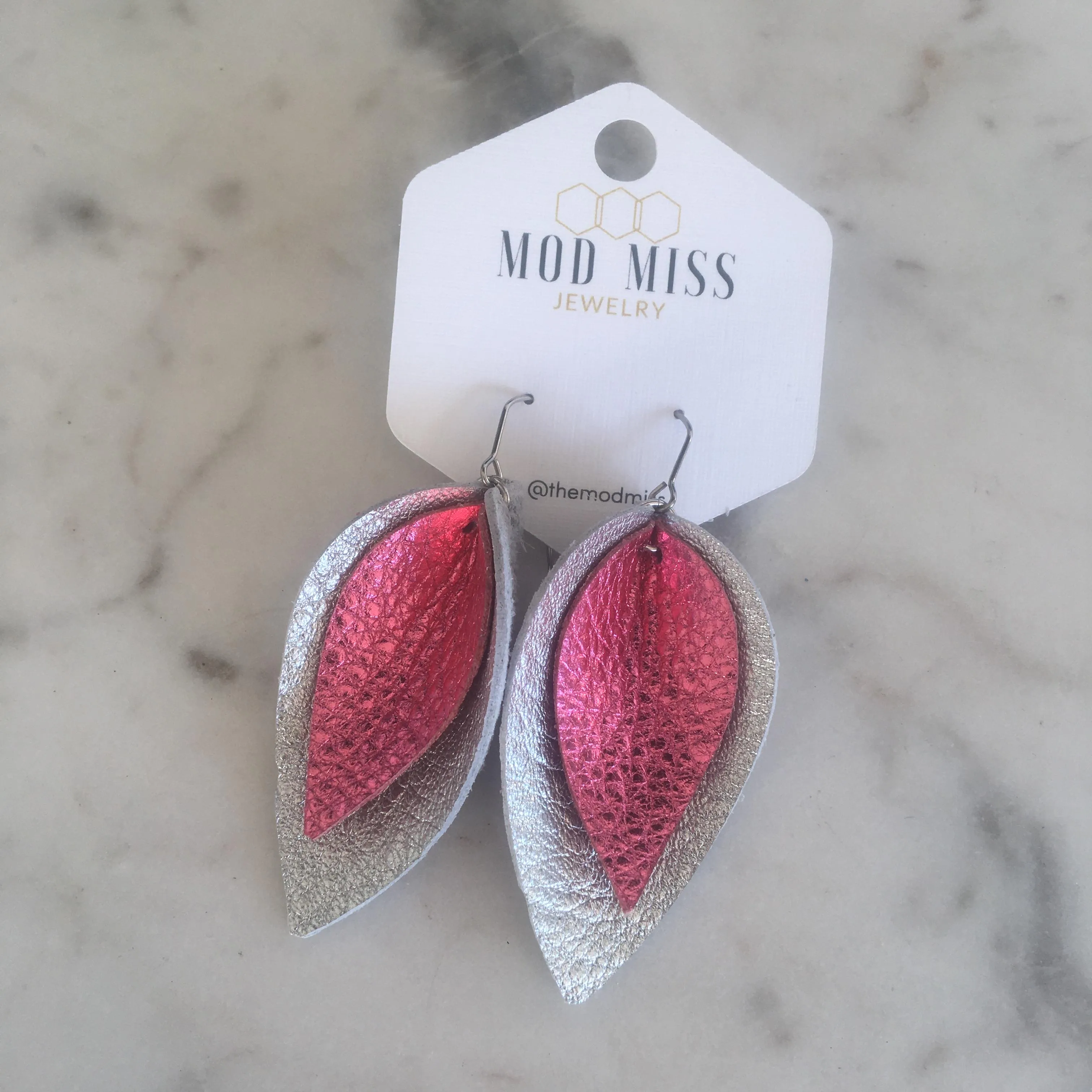 February 2020 {SMITTEN} Stacked Petal Earrings {Pre-Order:  Ships First Week of February}