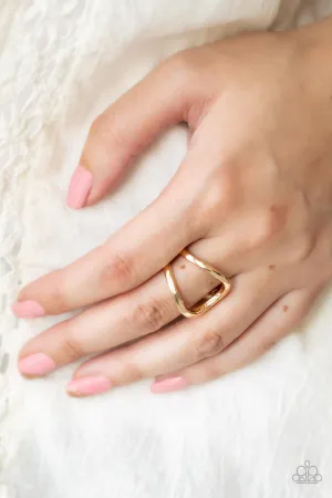 Fill the Gap - Gold - Simple Paparazzi Dainty Ring