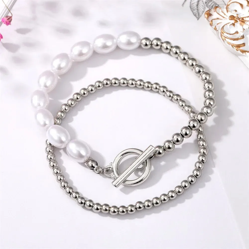 FNIO Bohemian Bracelets for Women Fashion Multilayer Beaded Chain Bracelets Set Charm Bracelet Bangles Jewelry Punk