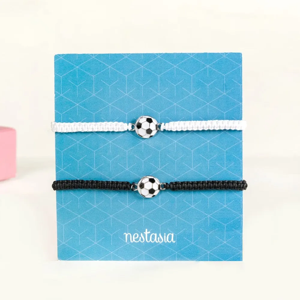 Football Charm Bracelet Set Of 2