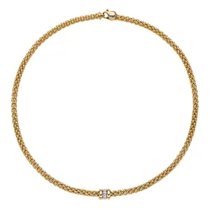 FOPE 18K Yellow Gold Solo Necklace with Diamonds