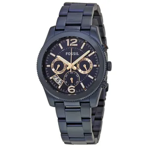 Fossil Perfect Boyfriend Navy Blue Dial Ladies Watch ES4093