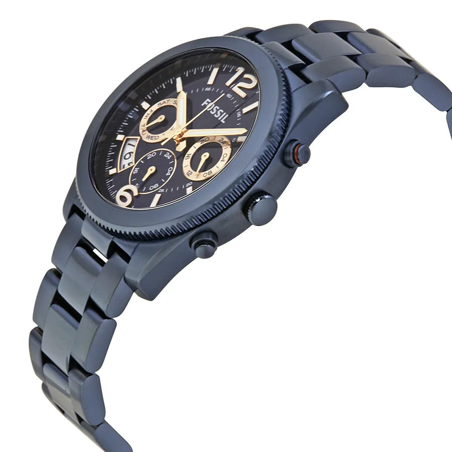 Fossil Perfect Boyfriend Navy Blue Dial Ladies Watch ES4093