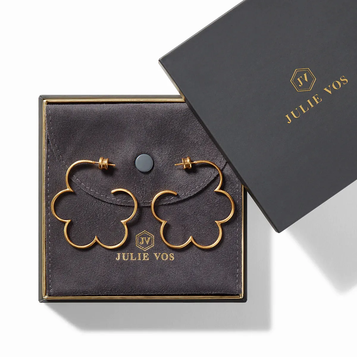 Gardenia Hoop Earrings