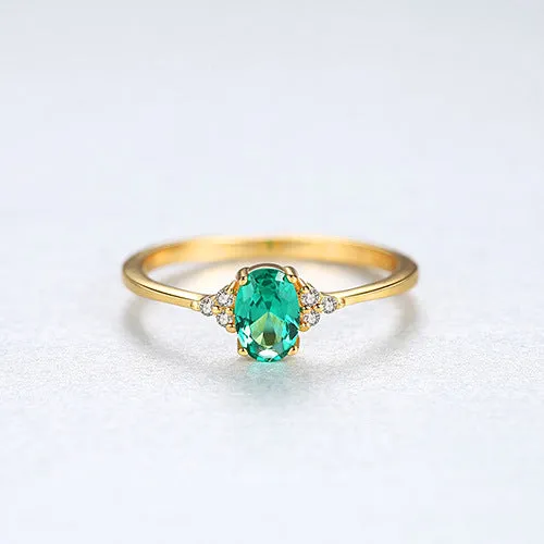 GFR006 - Simple S925 Gemstone Ring
