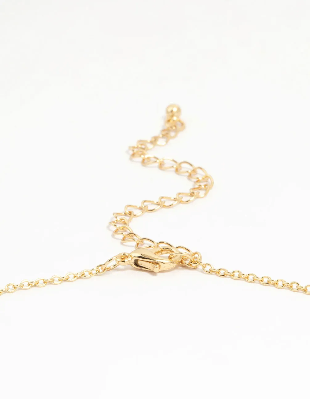 Gold Plated Mini Cross Charm Necklace
