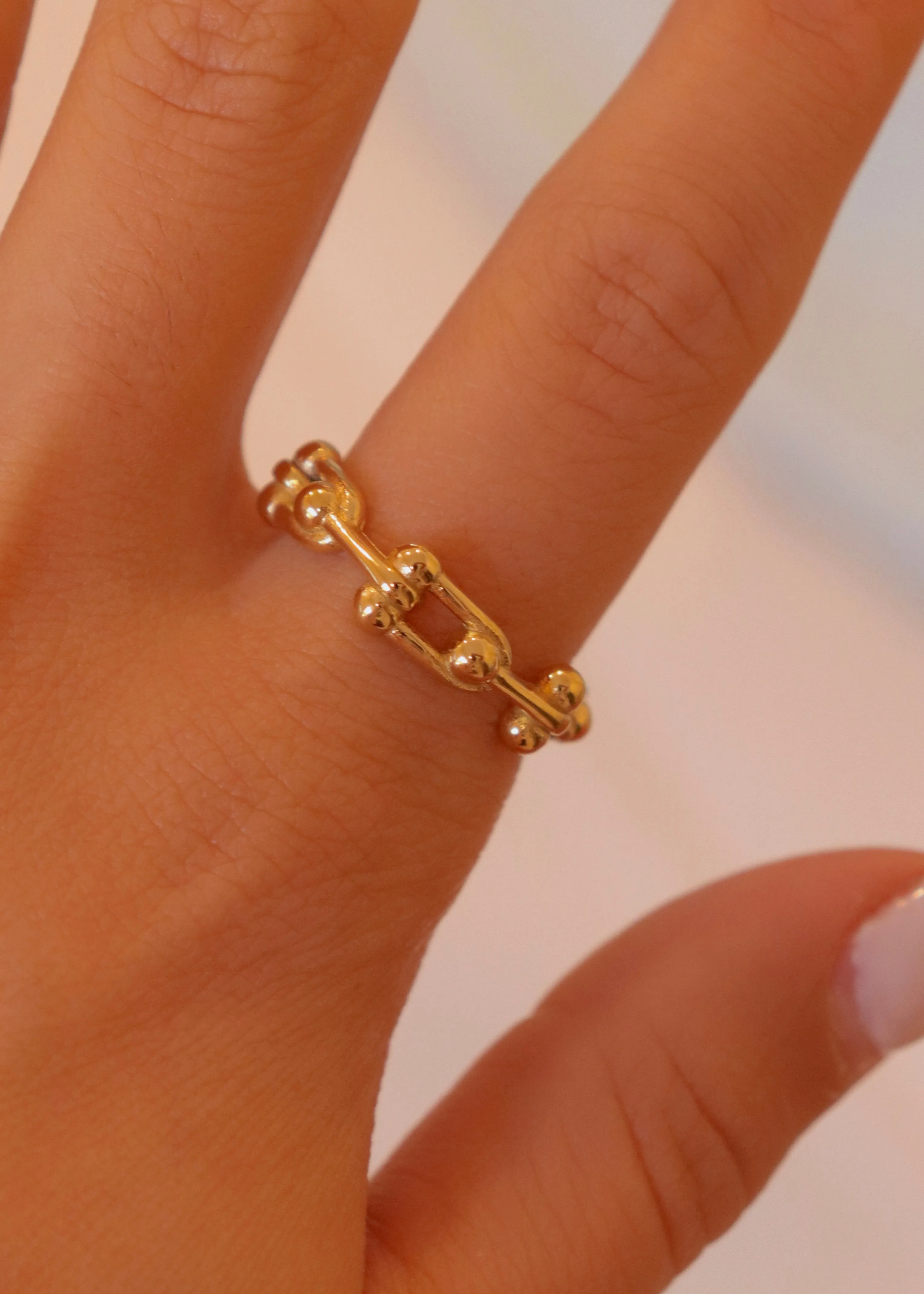 Gold Simple Chain Ring