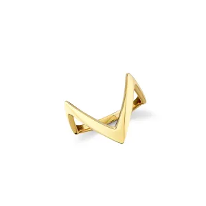 Gold Stacking V Ring