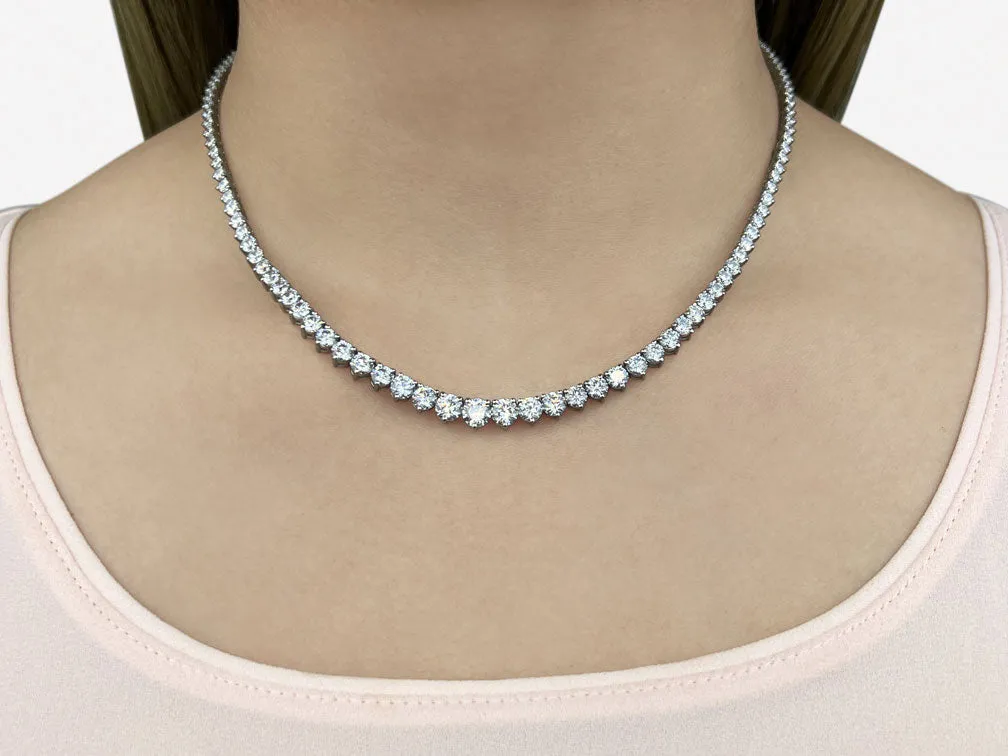 Graduated Red Carpet Diamond Necklace with 25.02 ct.(finished)
