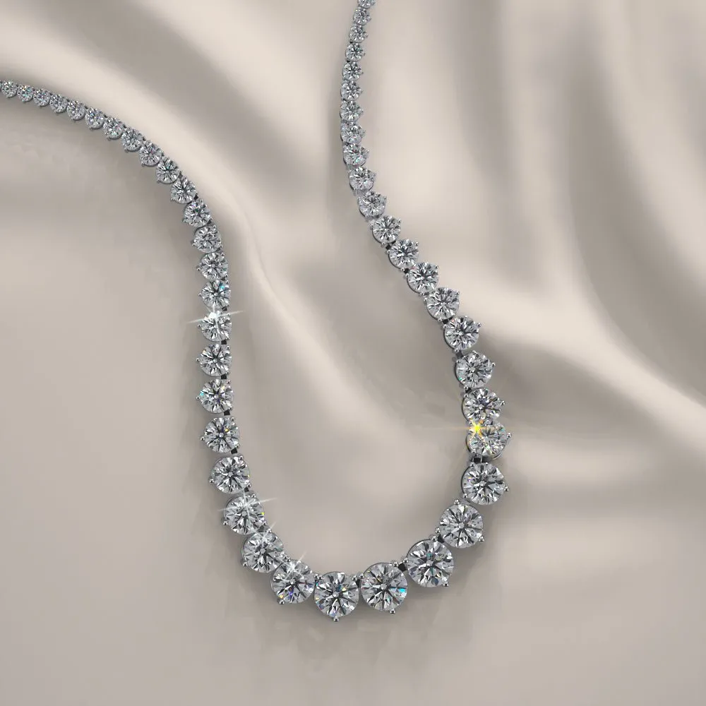 Graduated Red Carpet Diamond Necklace with 25.02 ct.(finished)