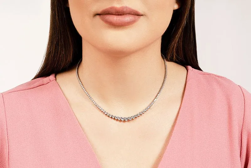 Graduated Red Carpet Diamond Necklace with 25.02 ct.(finished)