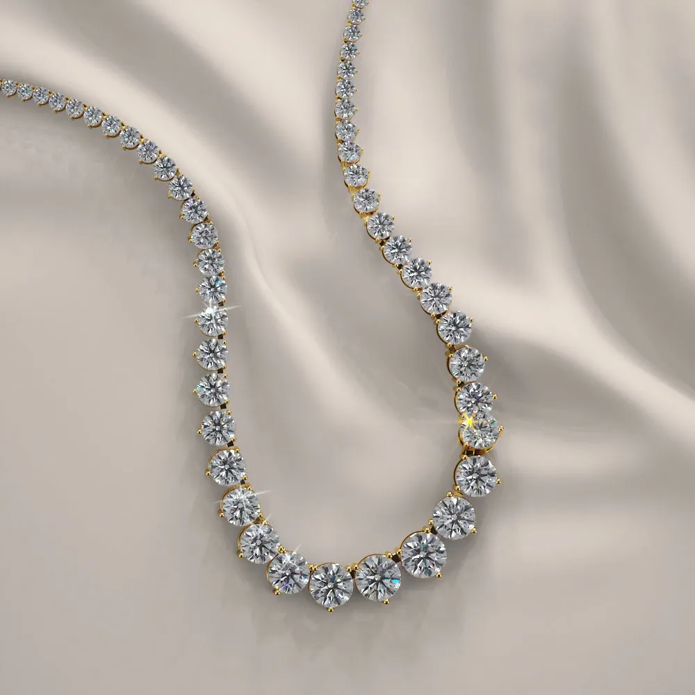 Graduated Red Carpet Diamond Necklace with 25.02 ct.(finished)