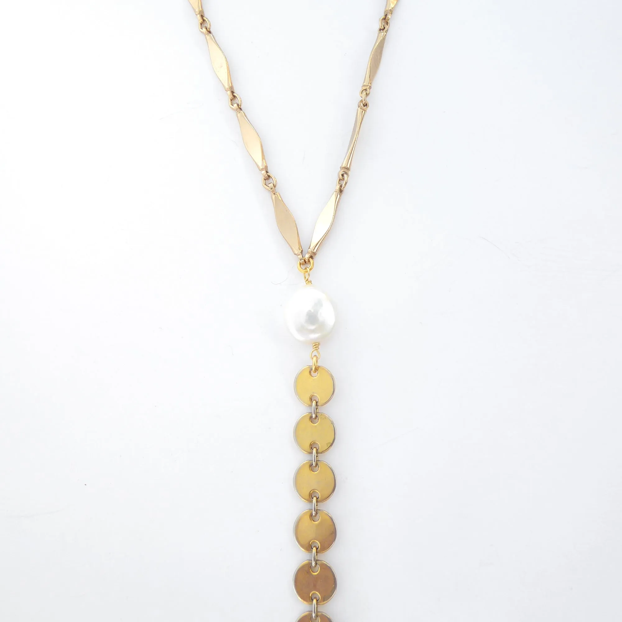 Green amethyst drop necklace
