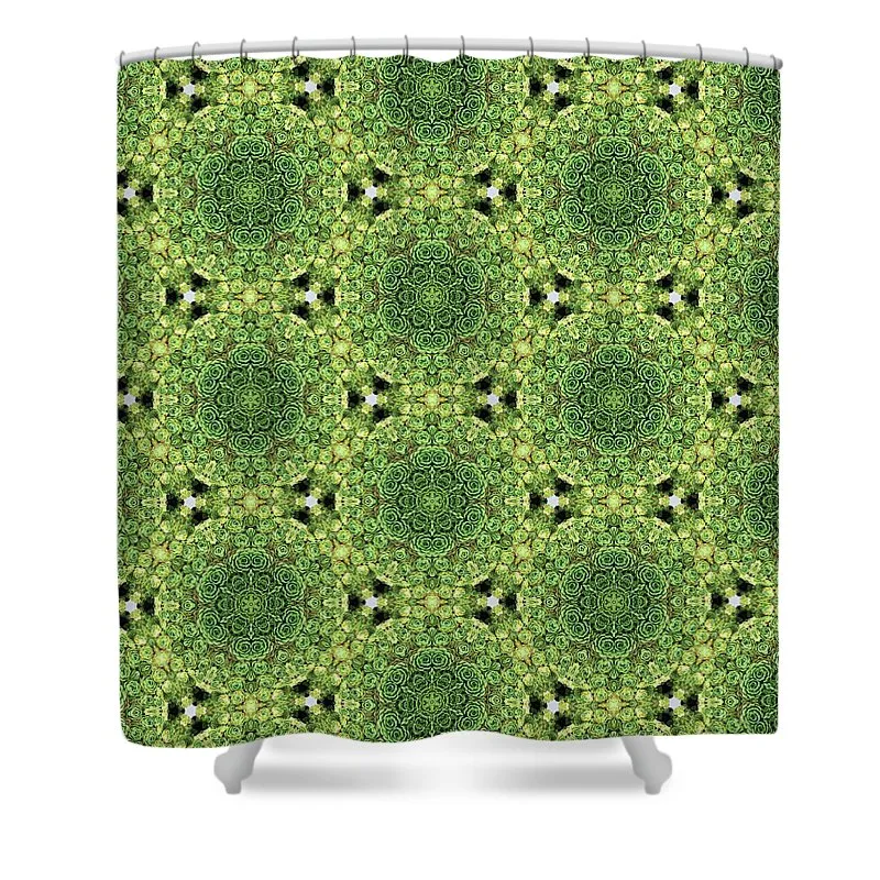 Green Mandala  - Shower Curtain