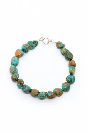 Green Turquoise Nugget Bead Bracelet