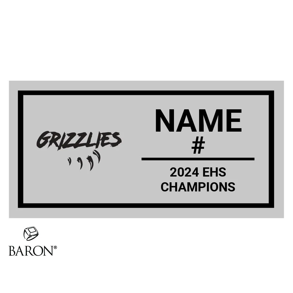 Grizzlies EHS Softball 2024 Championship Black Standard Window Ring Box